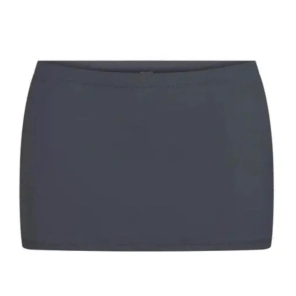 SKIMS Recycled Swim Micro Mini Skirt Gunmetal Grey Women's Size L NEW